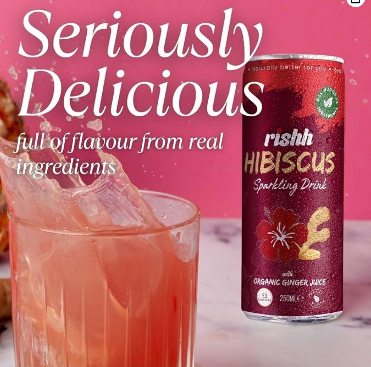 Sparkling Hibiscus energy drink